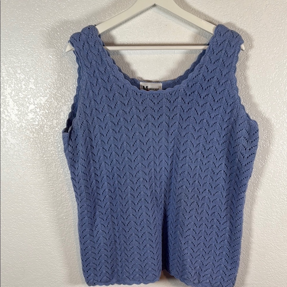 Vintage Maggie Sweet Lavender Knit Tank Size 2X